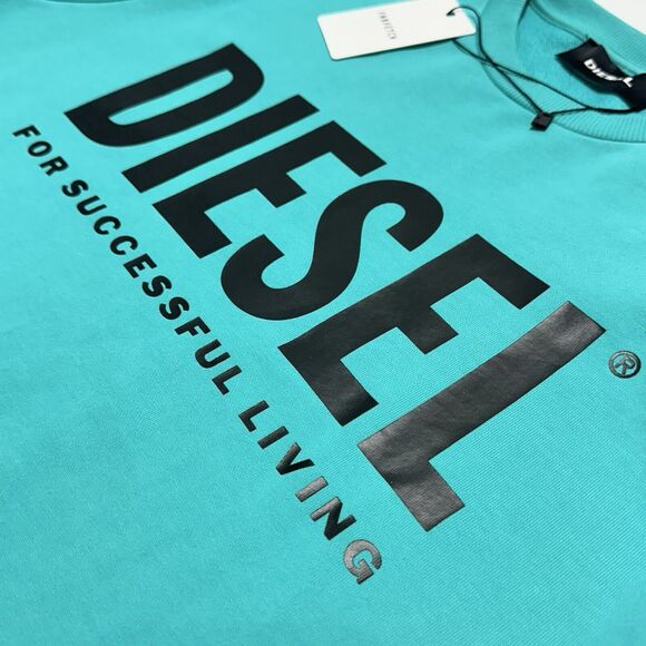Diesel For Successful Living Crewneck Sweatshirt Sweater Mint Blue Men M NWOT - Picture 6 of 12